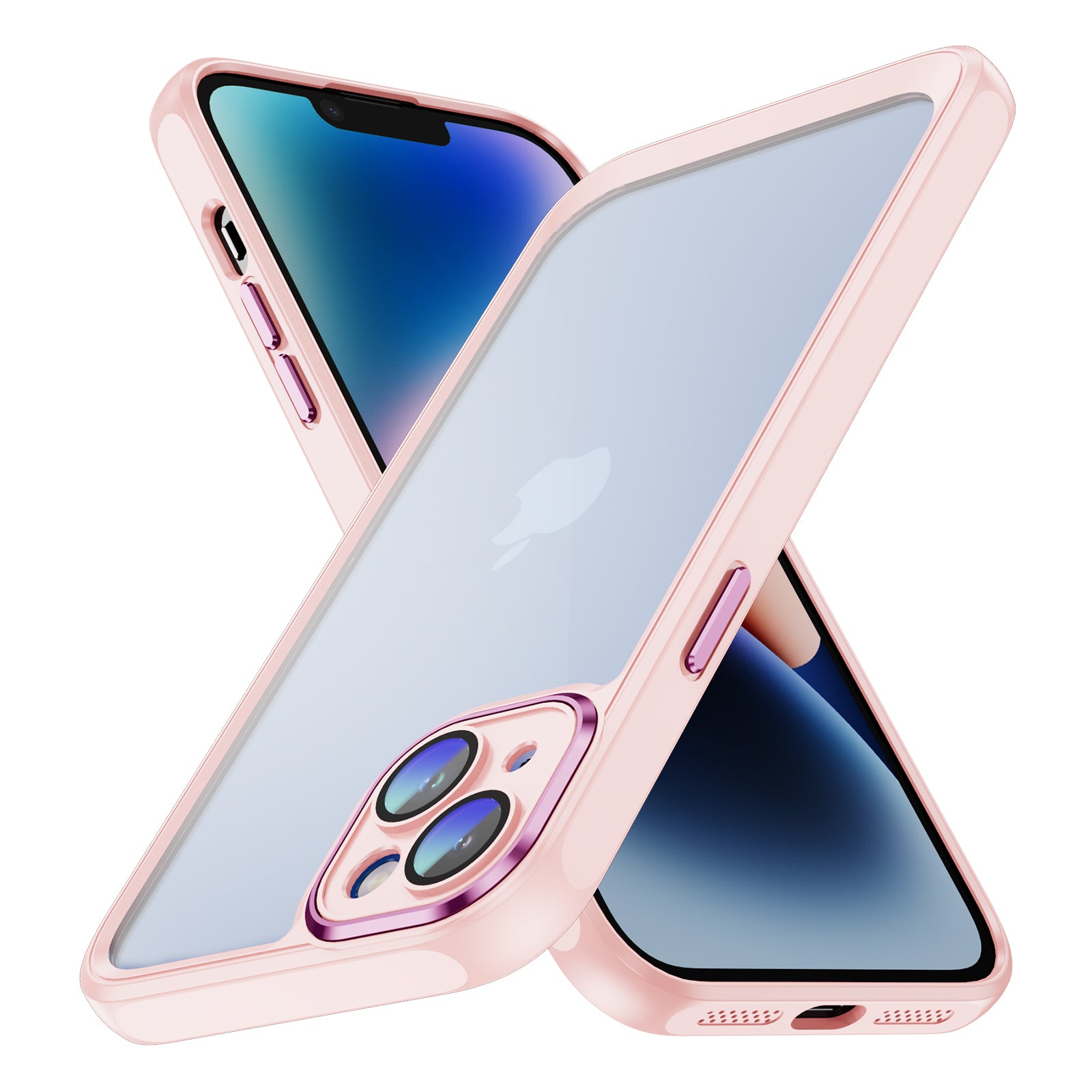 Til iPhone 14 Plus, hård akryl, blød TPU-telefoncover, kraftigt beskyttende, klart cover med kameralinsebeskytter Til iPhone 14 Plus, hård akryl, blød TPU-telefoncover, kraftigt beskyttende, klart cover med kameralinsebeskytter